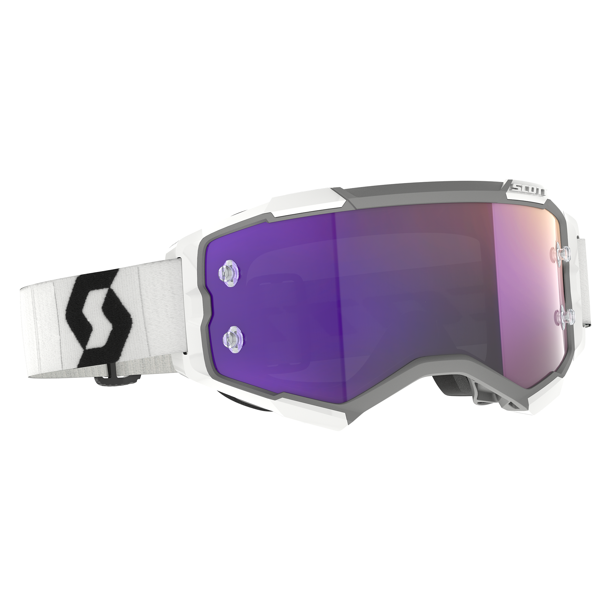 Scott Fury Goggle White / Black Purple Chrome Works Lens