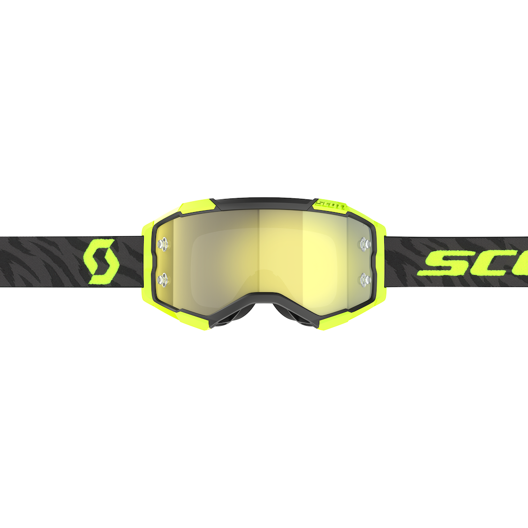 Scott Fury Goggle Zebra Black / Neon Yellow Yellow Chrome Works Lens