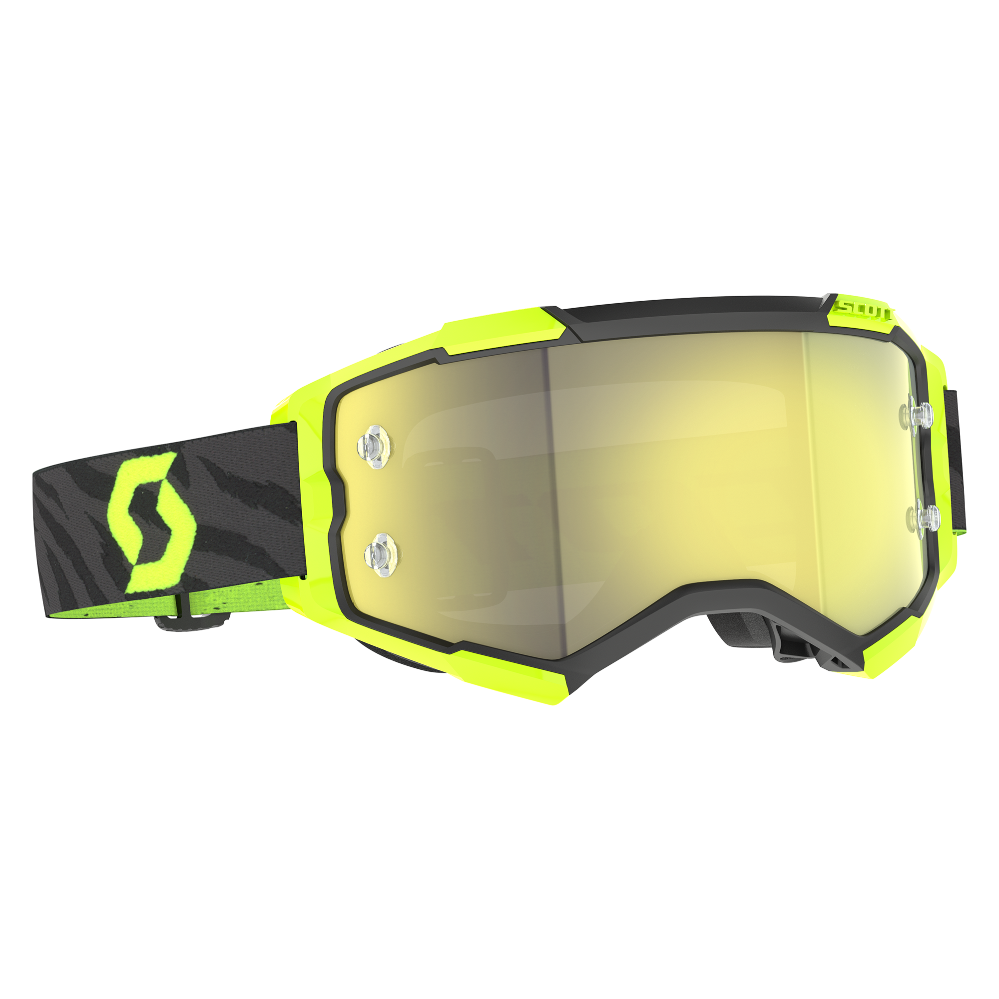Scott Fury Goggle Zebra Black / Neon Yellow Yellow Chrome Works Lens