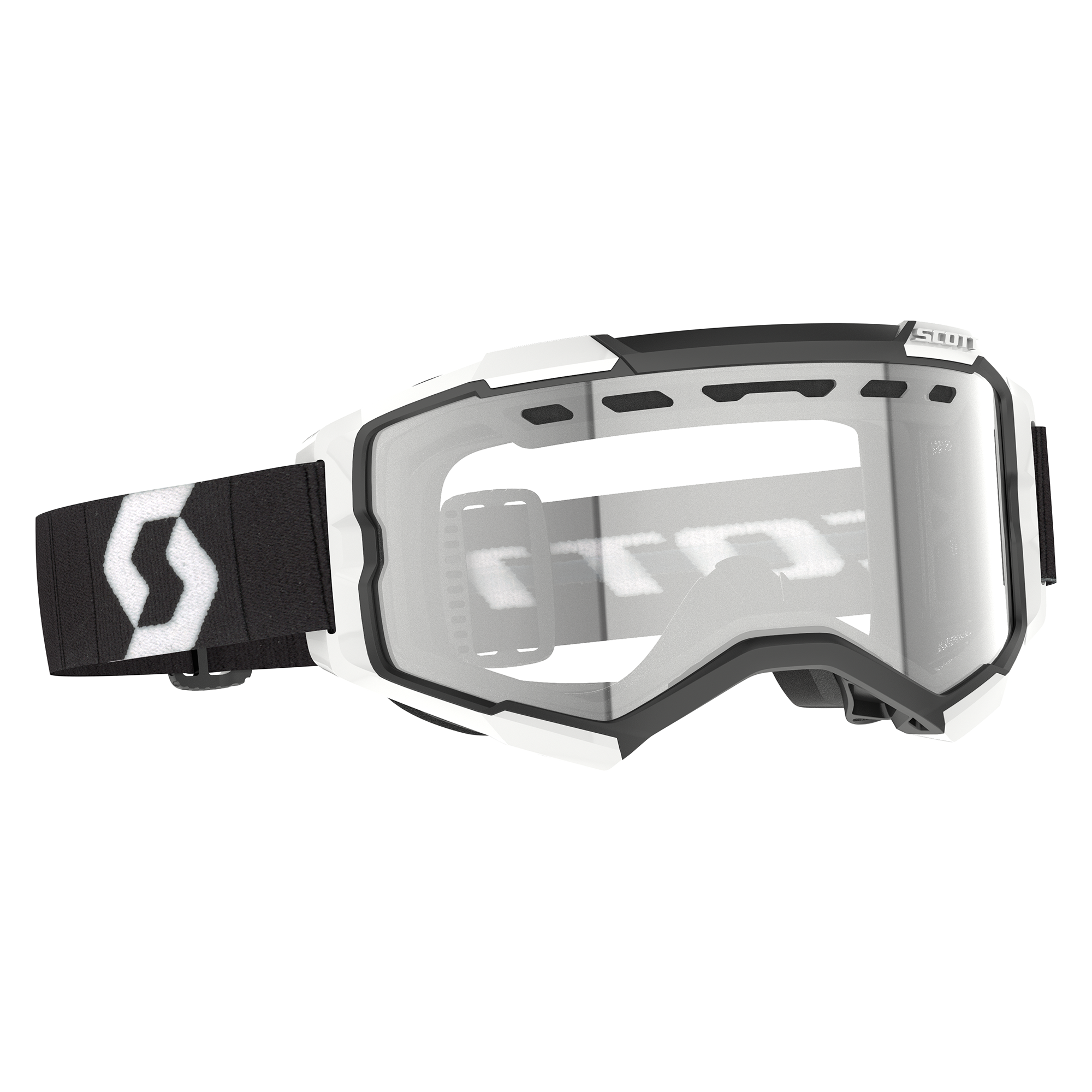 Scott Fury Enduro Goggle Black / White Clear S0 Lens