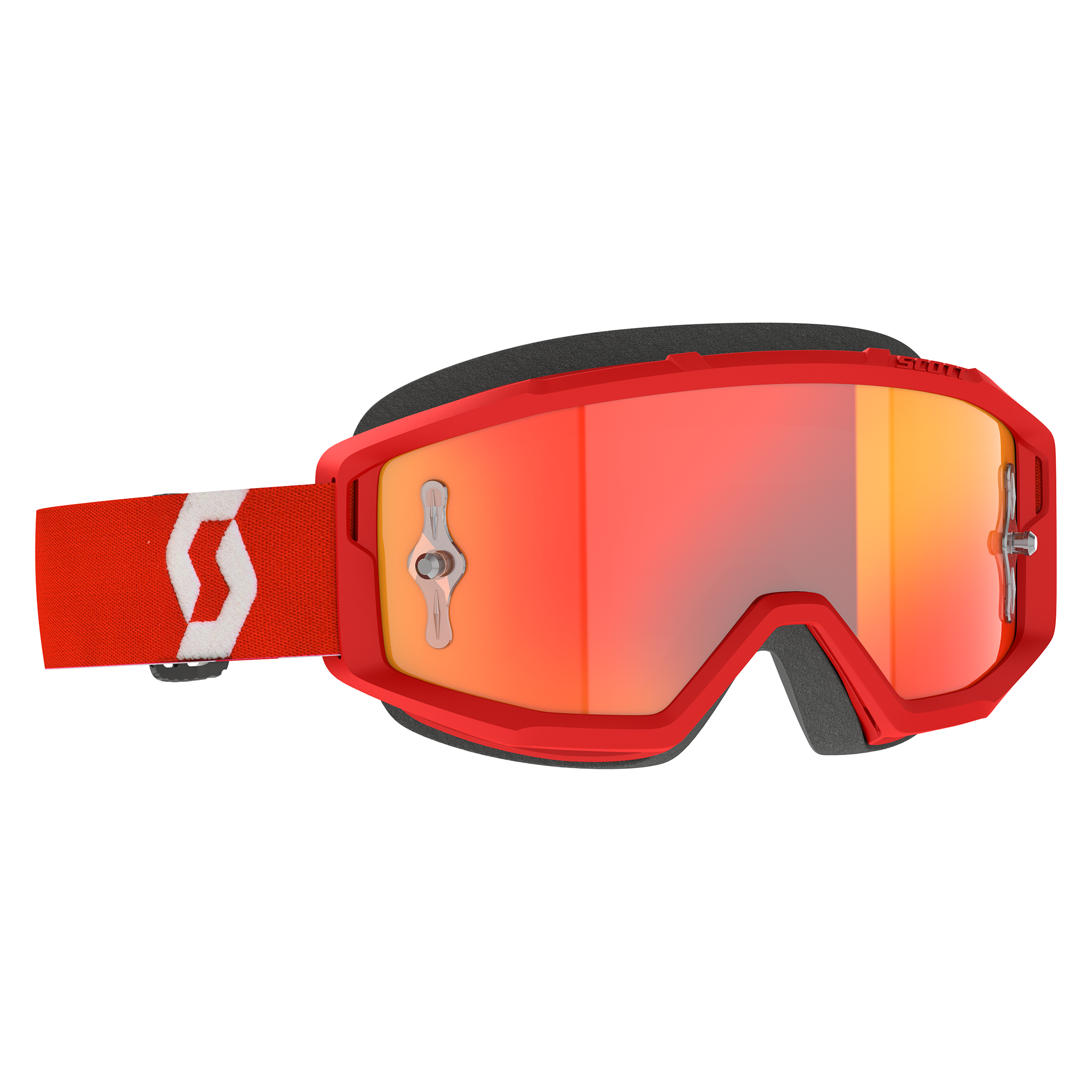 Scott Primal Chrome Goggle Red / White Orange Chrome Works Lens