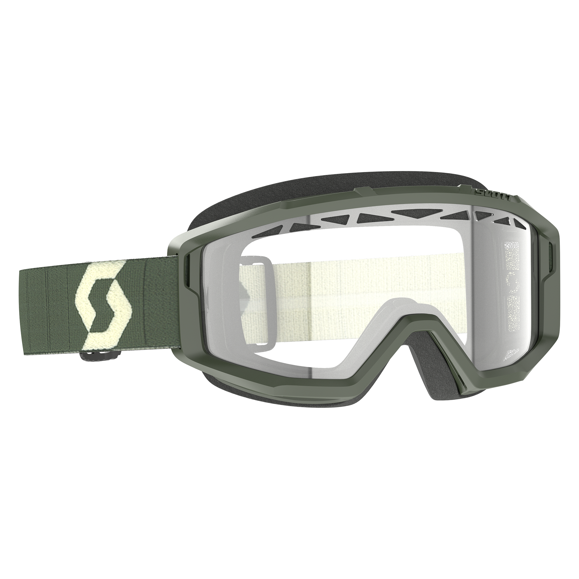Scott Primal Enduro Goggle Khaki Green Clear S0 Lens