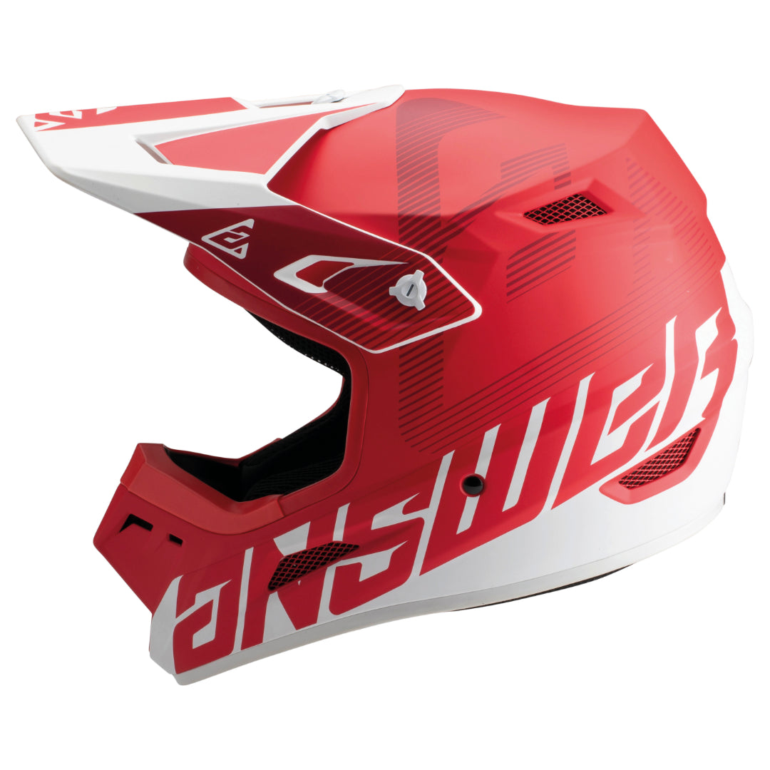 Answer AR1 V2 Bold YOUTH MX Helmet Red/White