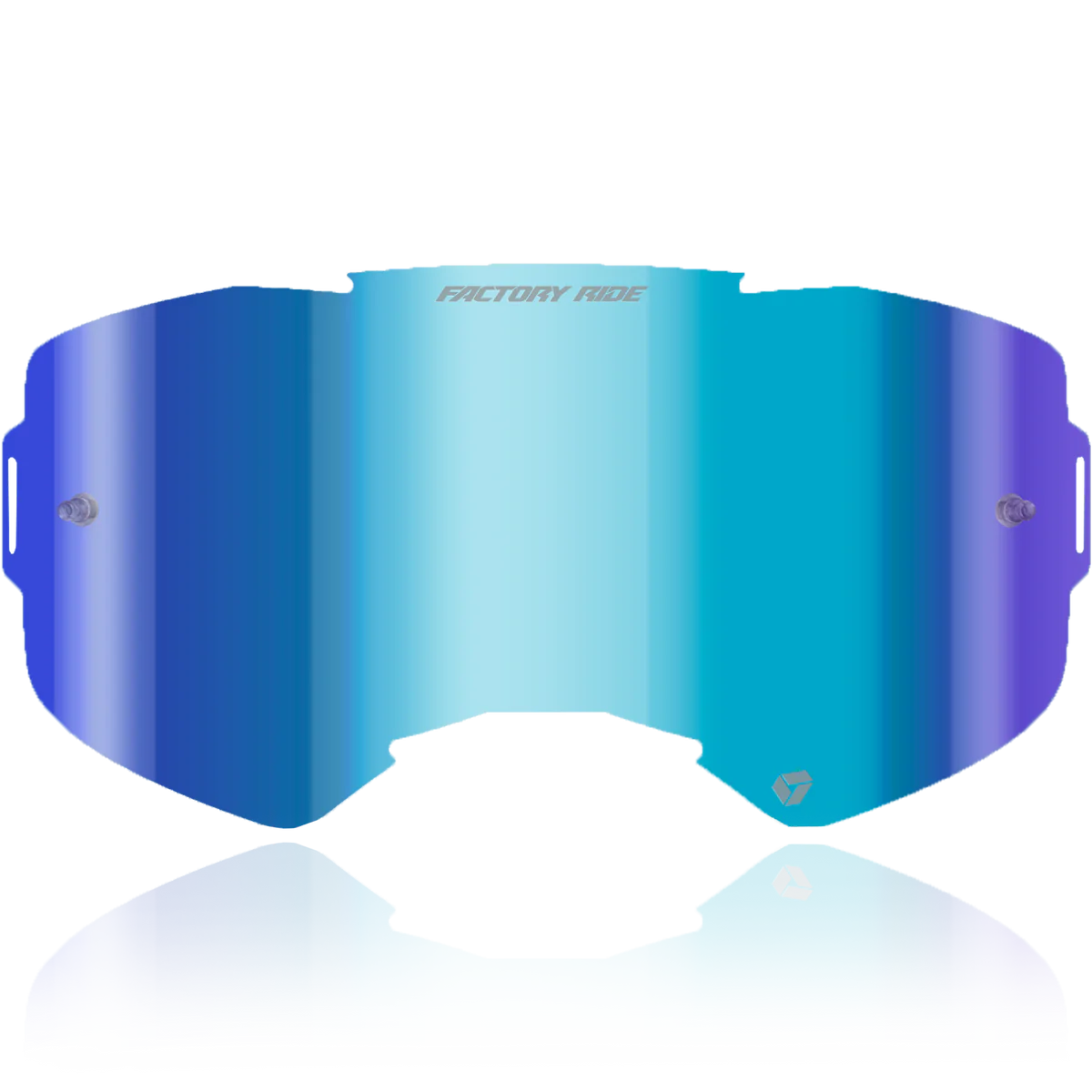 Factory Ride MX Single Lens With Tear Off Post - Blue/Blue