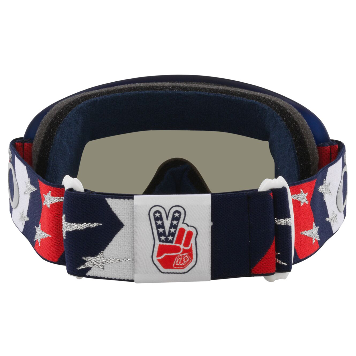 Oakley O Frame MX Goggle TLD Red/White/Blue Stars - Dark Grey Lens