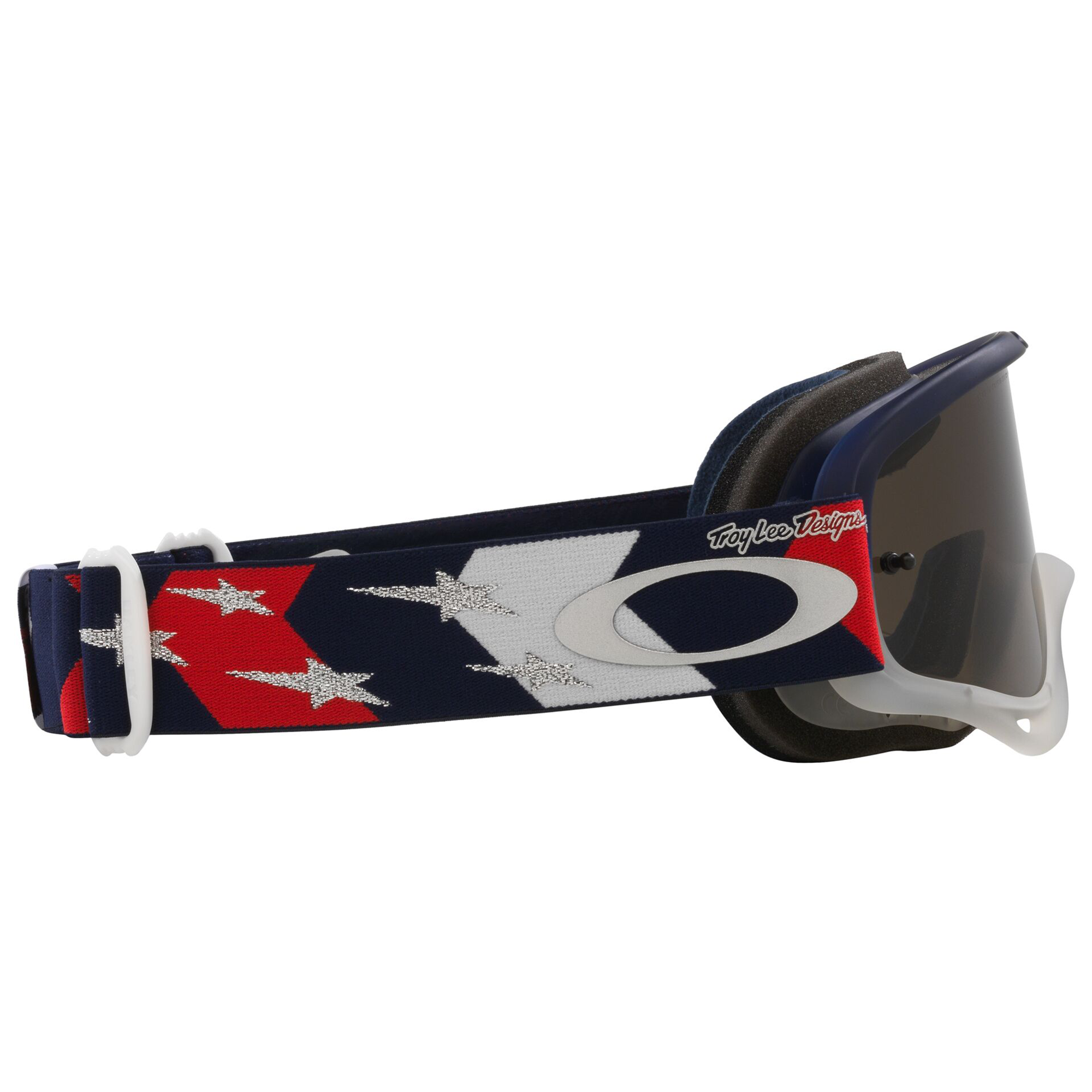 Oakley O Frame MX Goggle TLD Red/White/Blue Stars - Dark Grey Lens