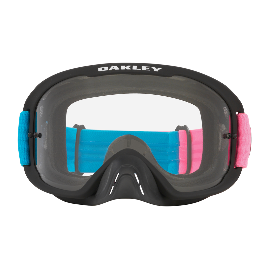 Oakley O Frame 2.0 Pro MX Goggle 2 Stroke Blue/Pink - Clear Lens