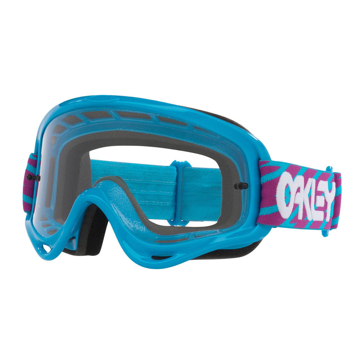 Oakley O Frame MX Goggle Blue Bolts - Clear Lens