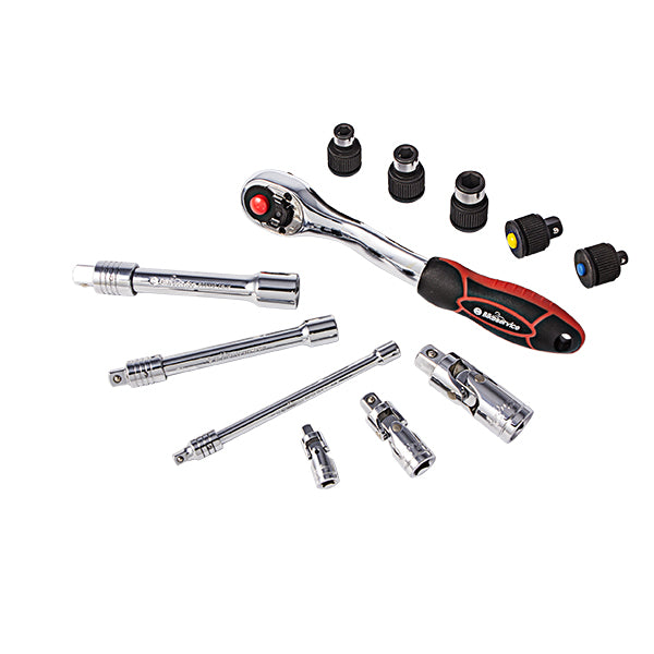 Bikeservice Tools 12pc ratchet / UJ / extension and adapter set