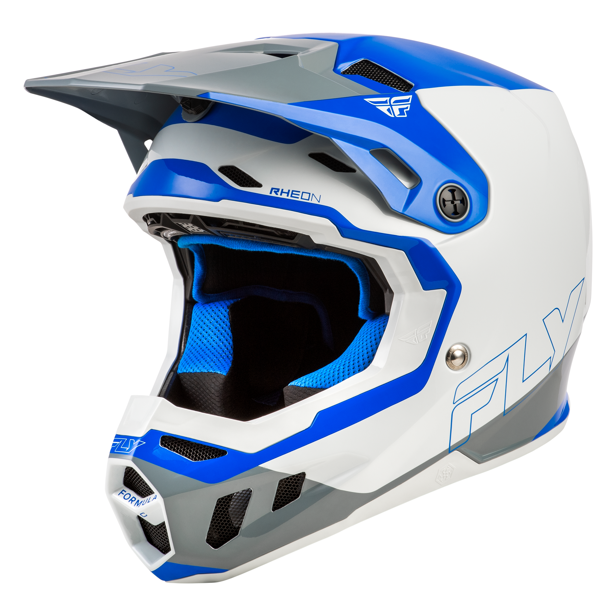 Fly Racing Formula CC Glide MX Helmet Blue/Light Grey/Grey