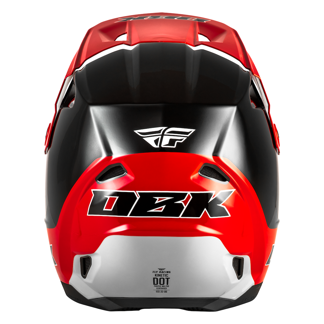 Fly Racing Kinetic DBK MX Helmet Black/Red/Grey