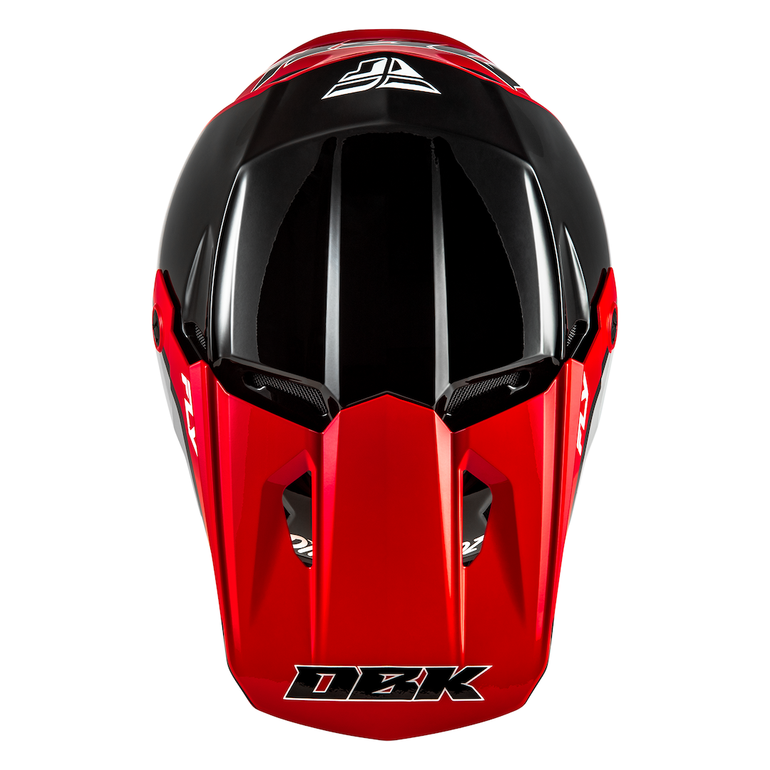 Fly Racing Kinetic DBK MX Helmet Black/Red/Grey