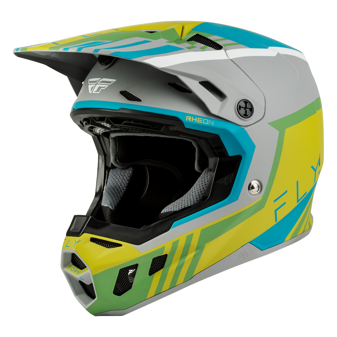 Fly Racing Formula CC Strike MX Helmet Matte Grey/Green/Teal