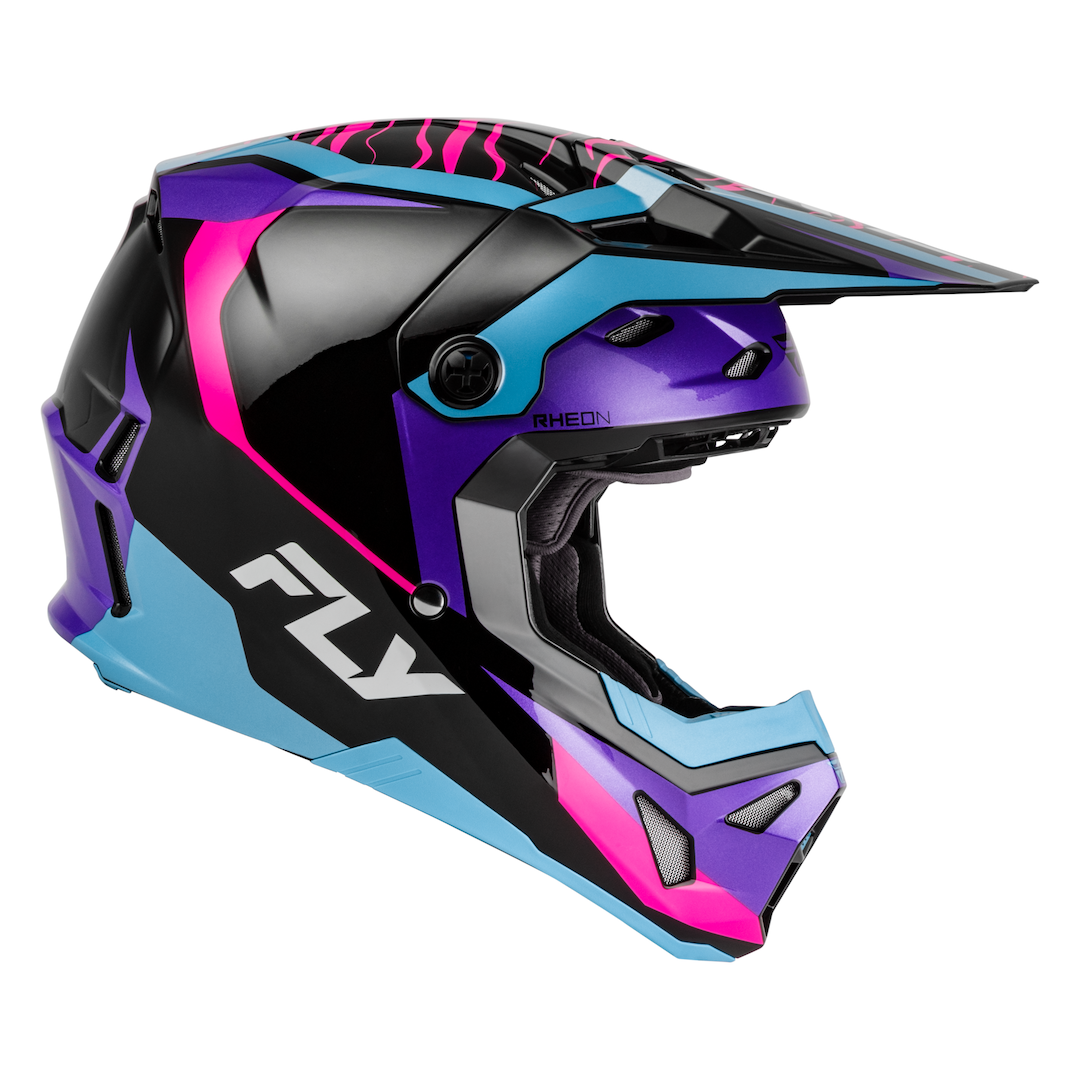 Fly Racing Formula CP Charge MX Helmet Black/Purple/Pink/Blue