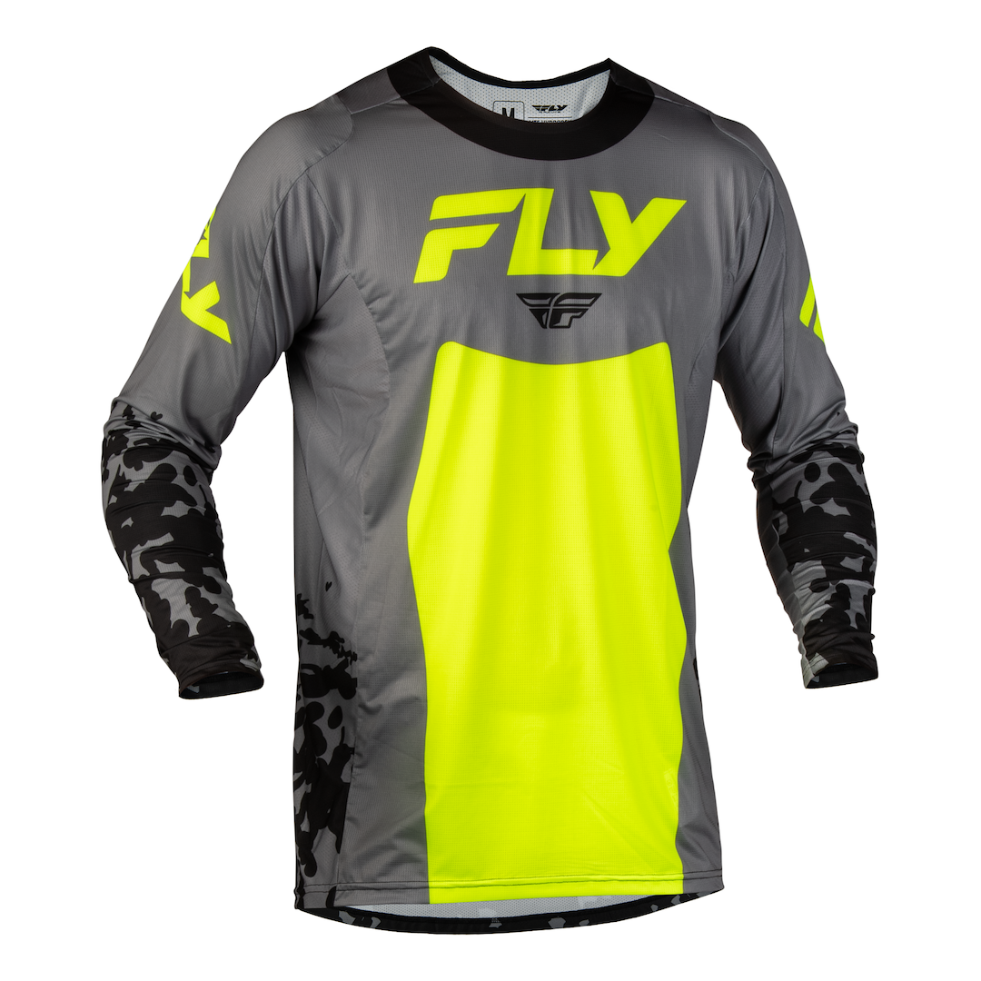 Fly Racing Lite Flake 2027 MX Kit Combo Grey/Hi-Vis/Black