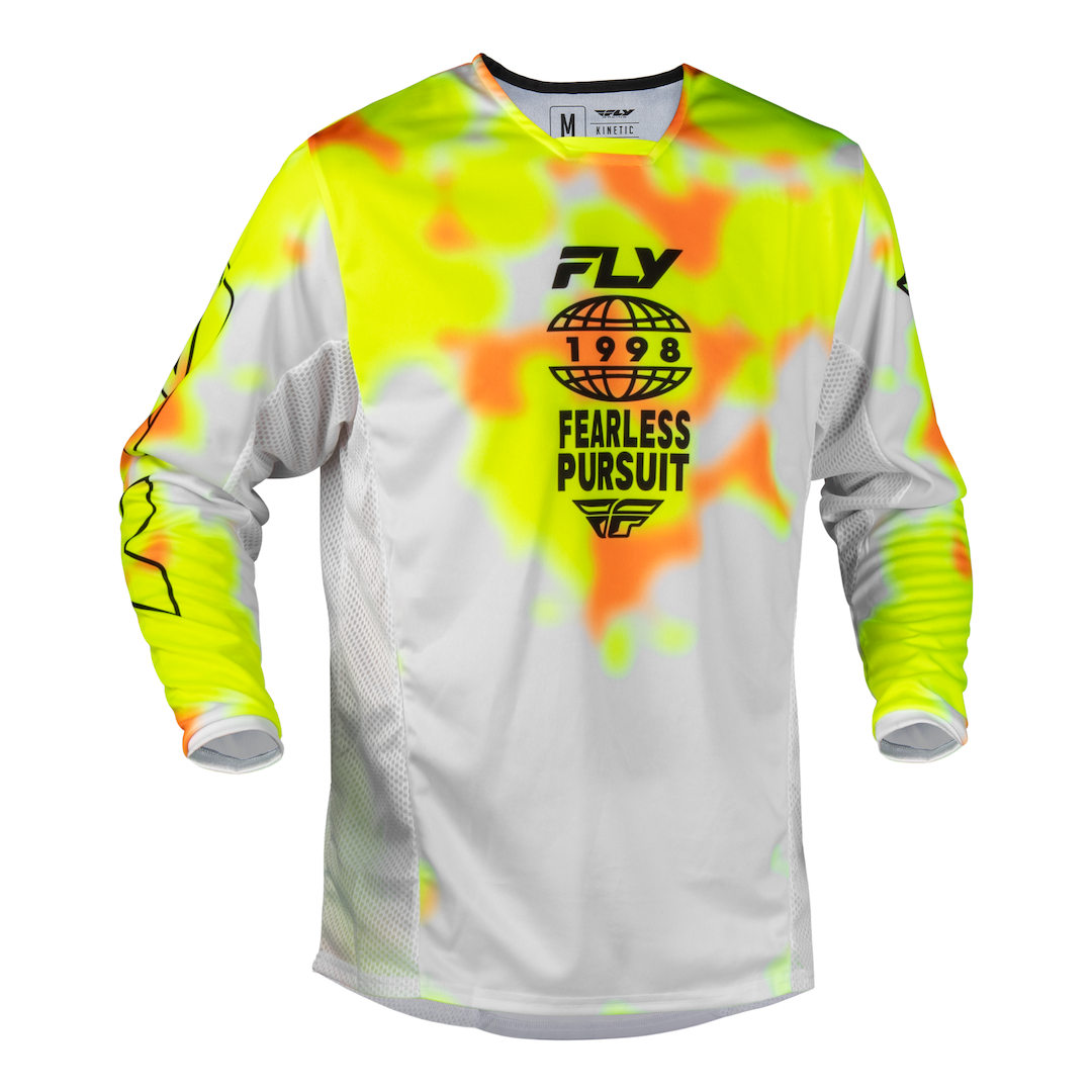 Fly Racing Kinetic Blur 2027 MX Kit Combo White/Hi-Vis/Orange