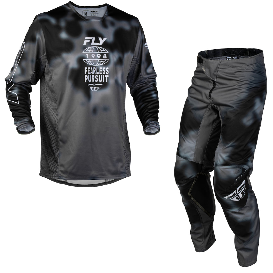 Fly Racing Kinetic Blur 2027 MX Kit Combo Black/Grey