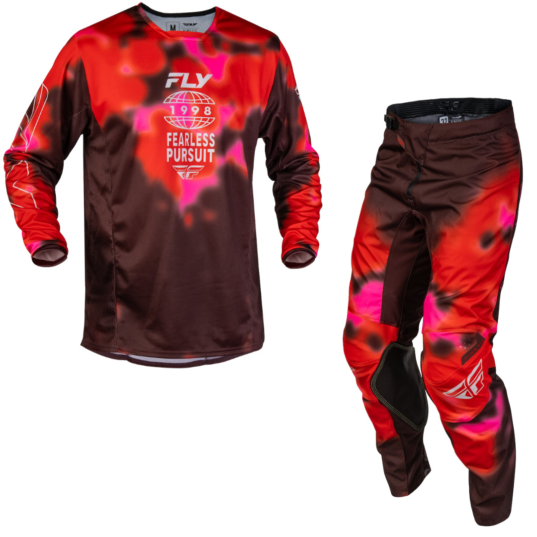 Fly Racing Kinetic Blur 2027 MX Kit Combo Red/Maroon