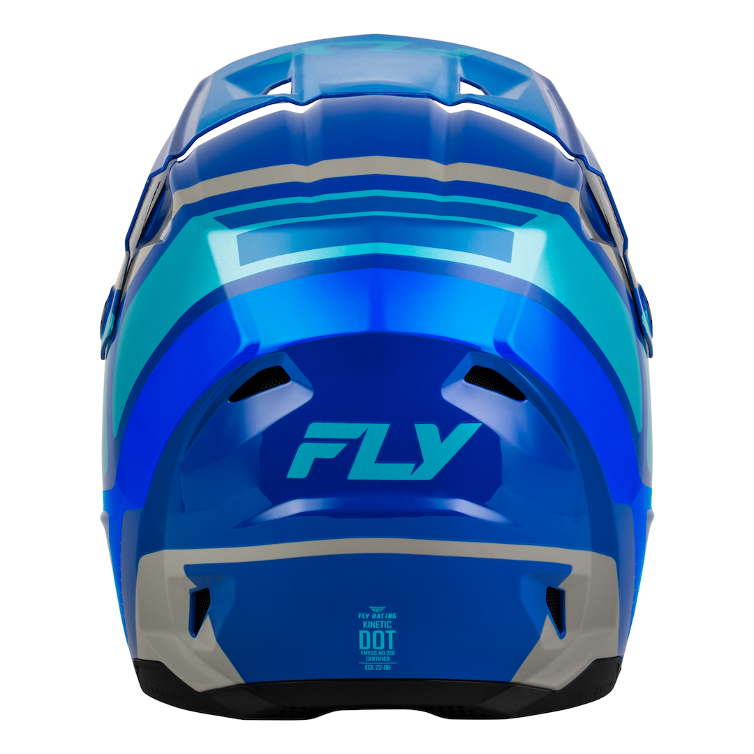 Fly Racing YOUTH Kinetic Scrap MX Helmet Blue/Light Blue/Grey