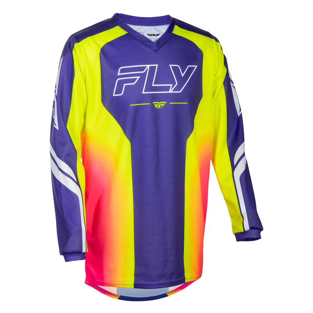 Fly YOUTH F-16 Raze 2027 MX Kit Combo Purple/Red/Yellow