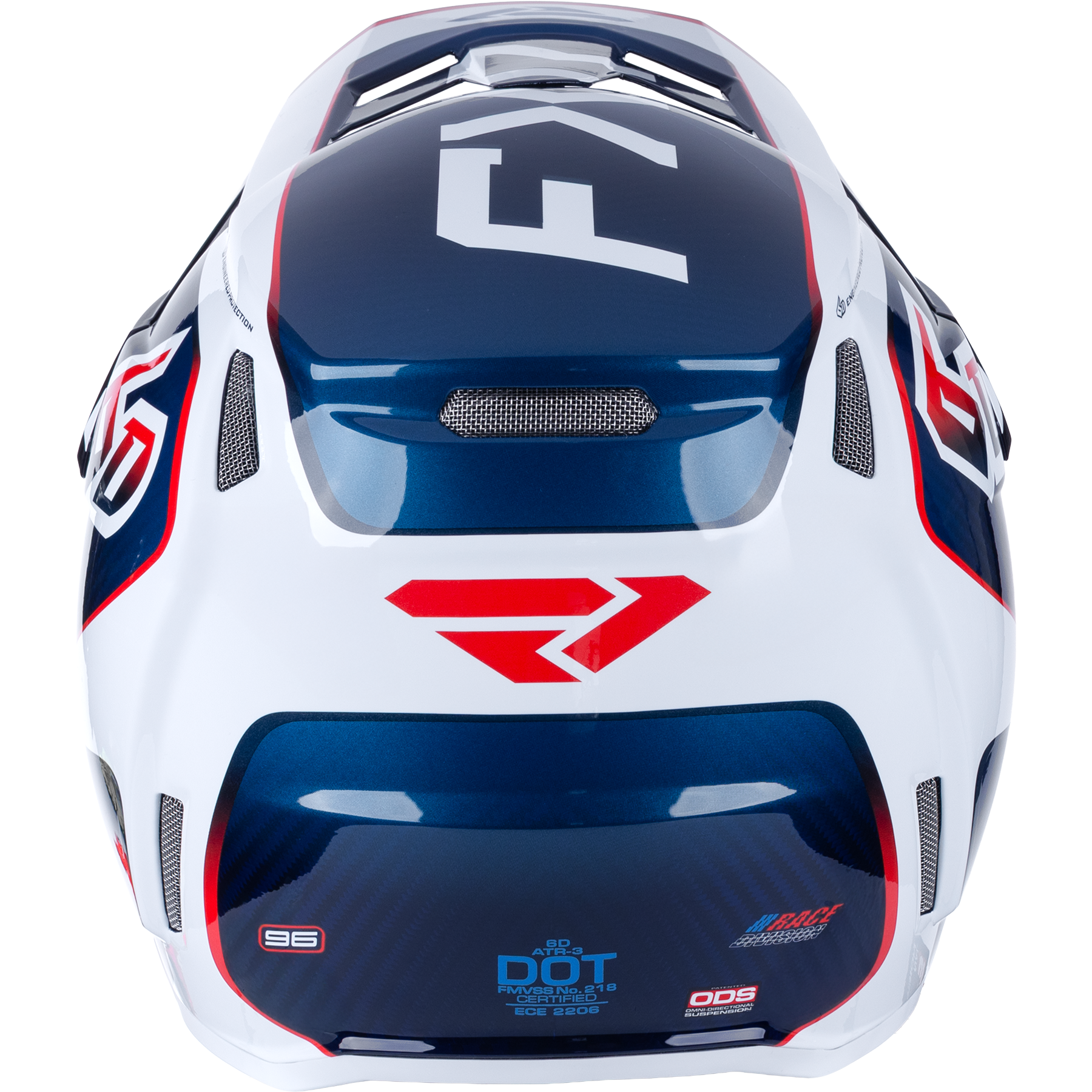 FXR 6D ATR-3 FIM Helmet 2026 White/Red/Blue