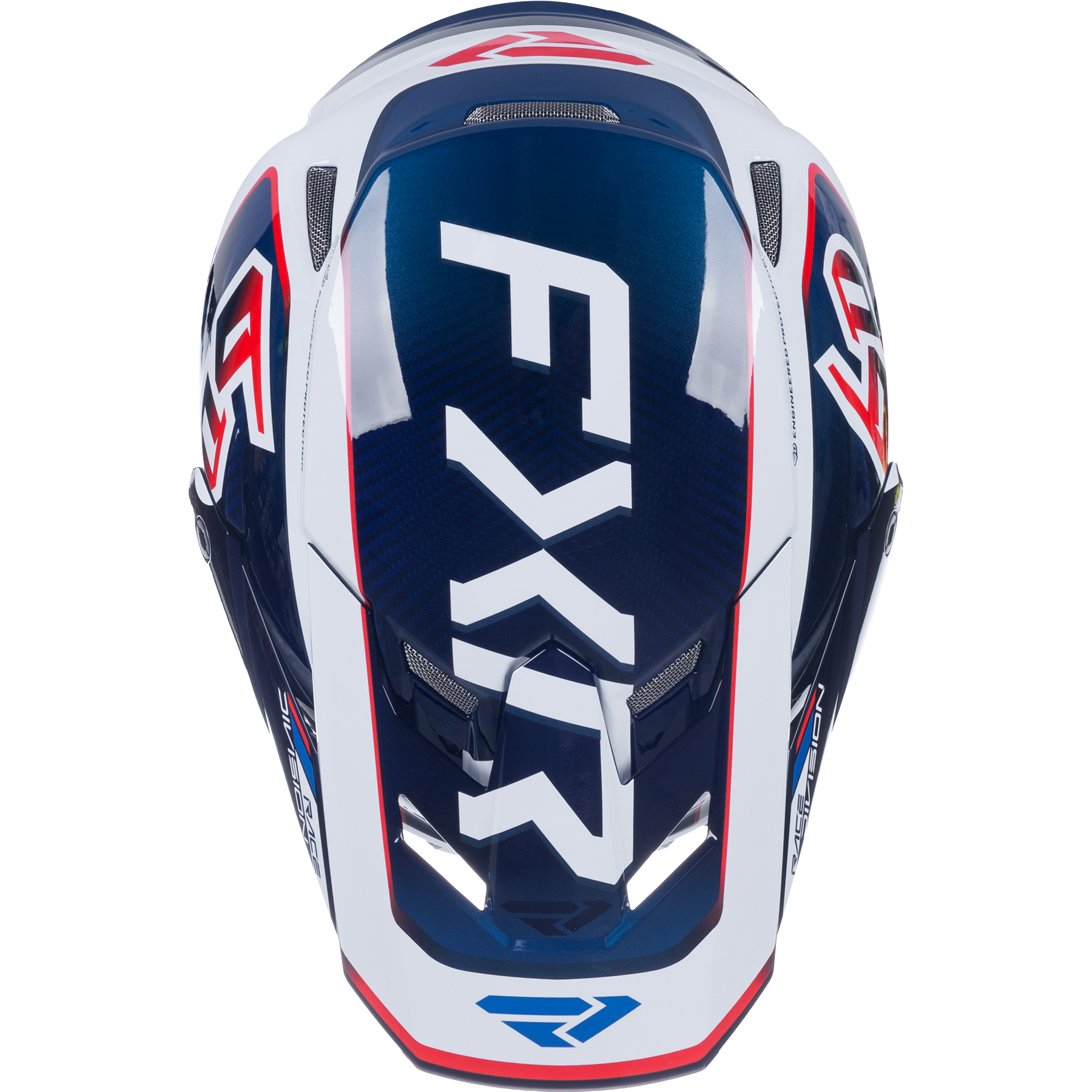 FXR 6D ATR-3 FIM Helmet 2026 White/Red/Blue