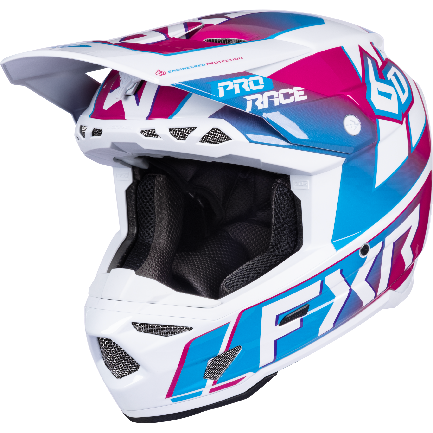 FXR 6D ATR-3Y Youth MX Helmet Blue/Razz/White