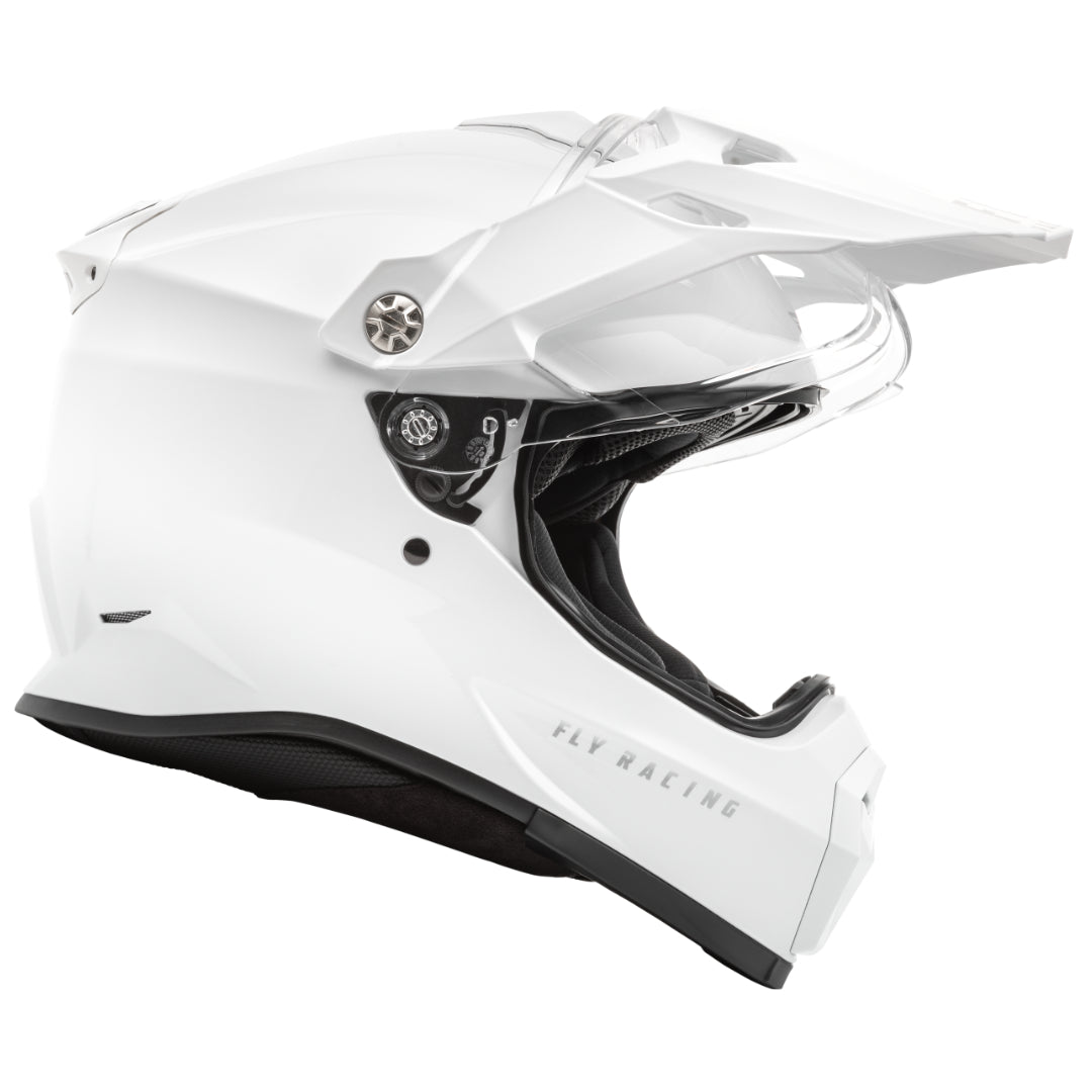 Fly Trekker Solid Adventure Helmet White