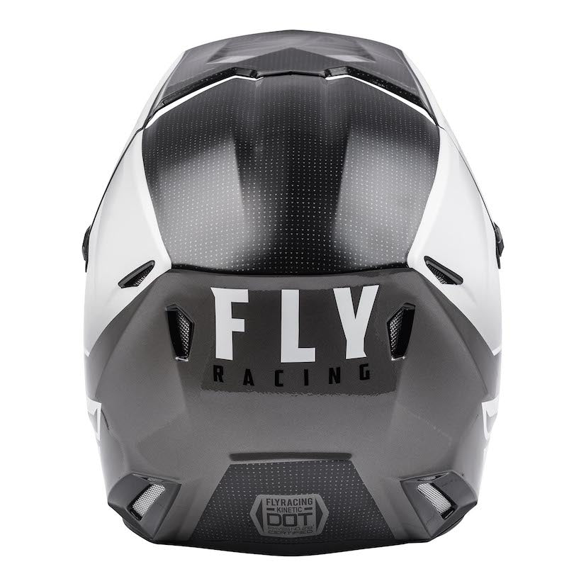 Fly Kinetic Straight Edge MX Helmet Black/White