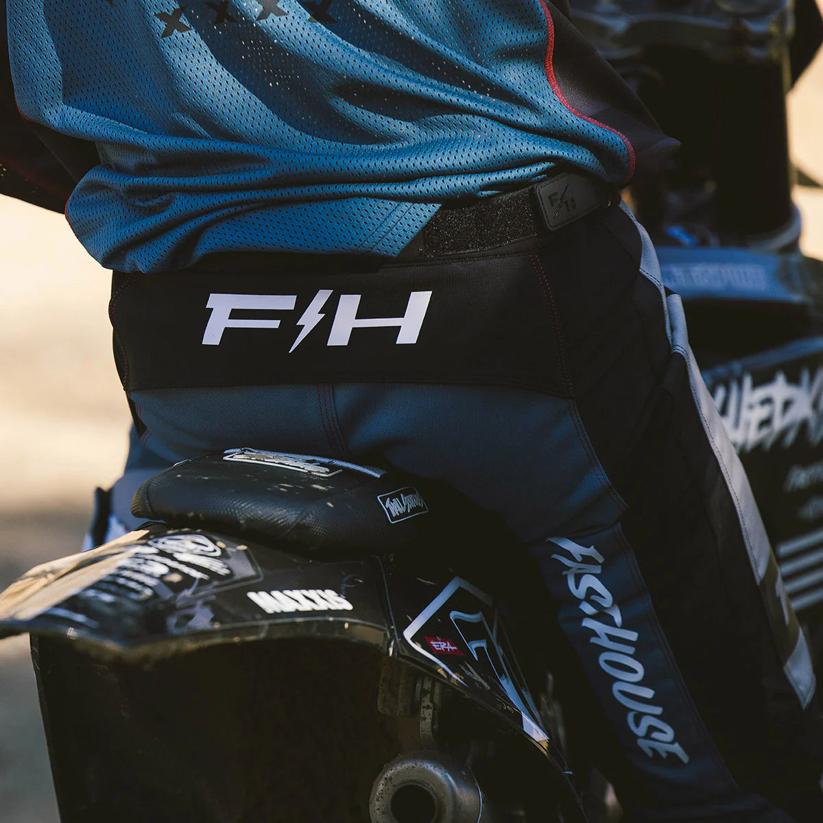 Fasthouse Grindhouse Club MX Pant Light Grey/Black/Teal