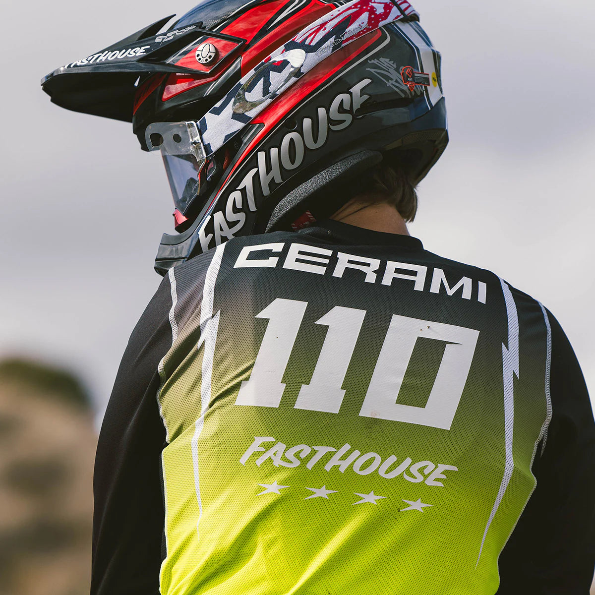 Fasthouse Elrod Nitro LS MX Jersey Black Neon