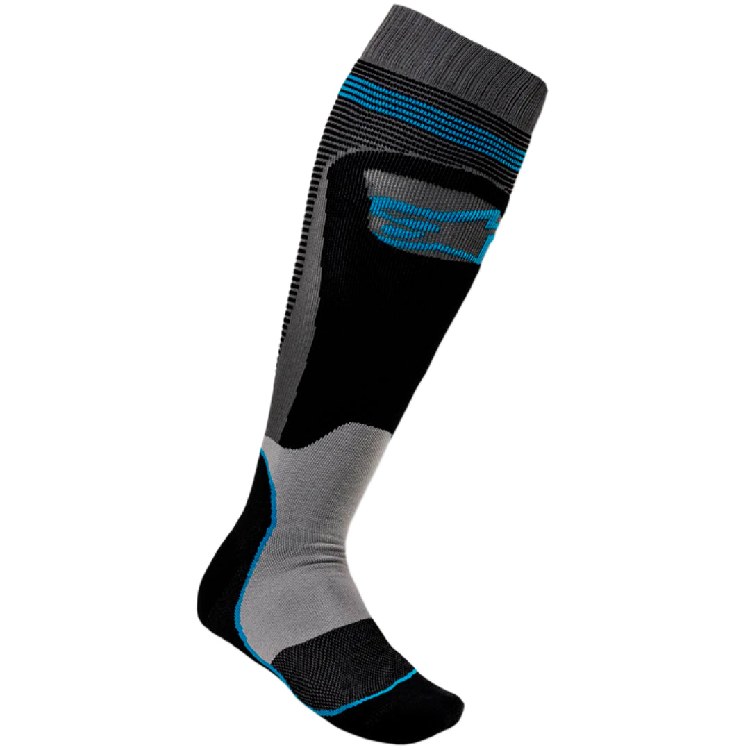 Alpinestars MX PLUS-1 Socks Black/Cyan