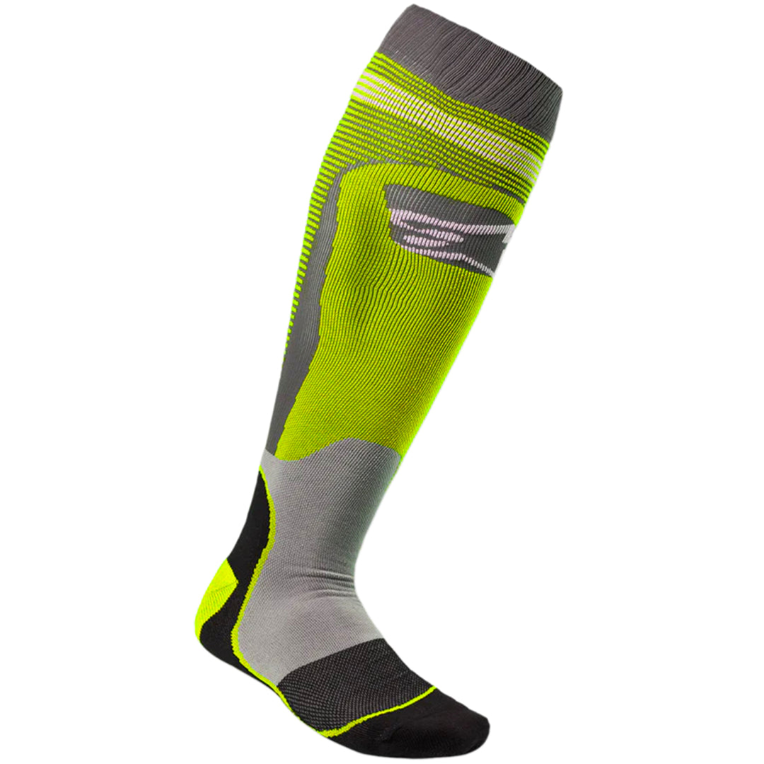 Alpinestars MX PLUS-1 Socks Yellow Fluo/Cool Grey