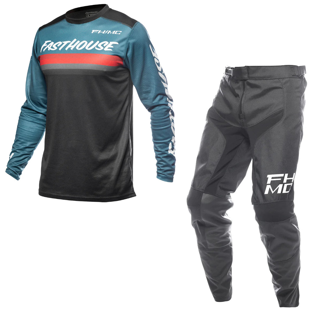 Fasthouse Youth Carbon Force MX Kit Combo Teal