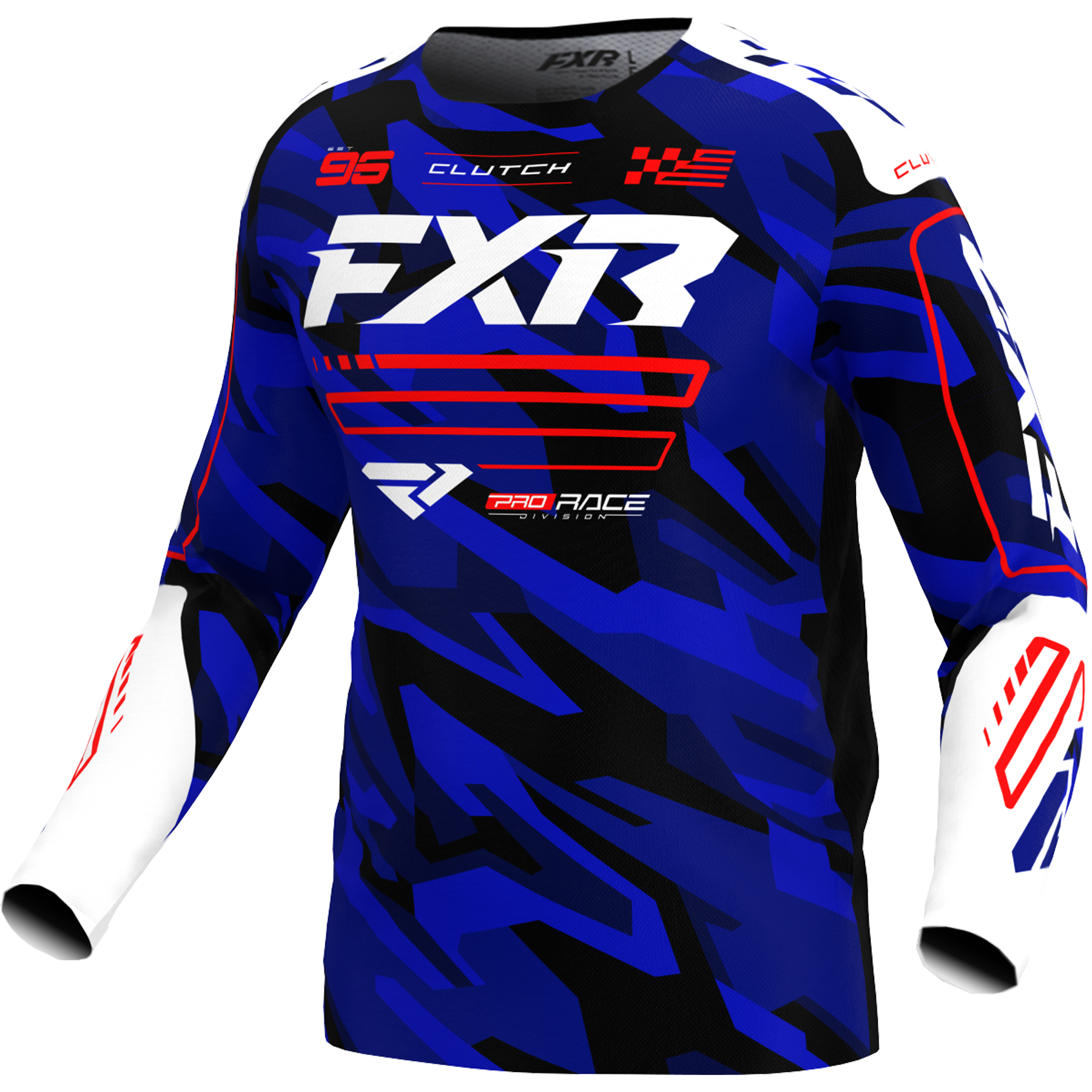 FXR Clutch MX Jersey 2025 Blue Camo/Red