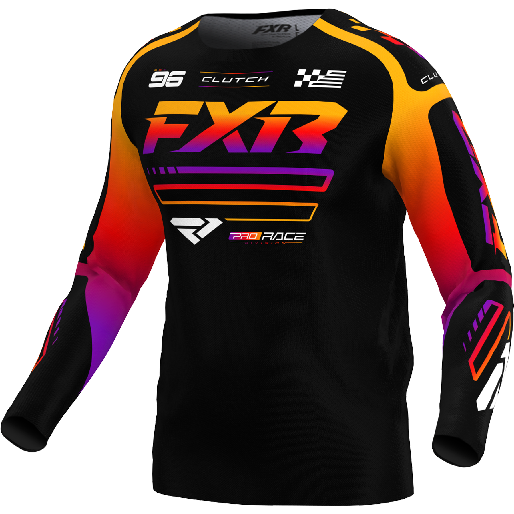 FXR YOUTH Clutch MX Jersey 2025 Black/Spectrum