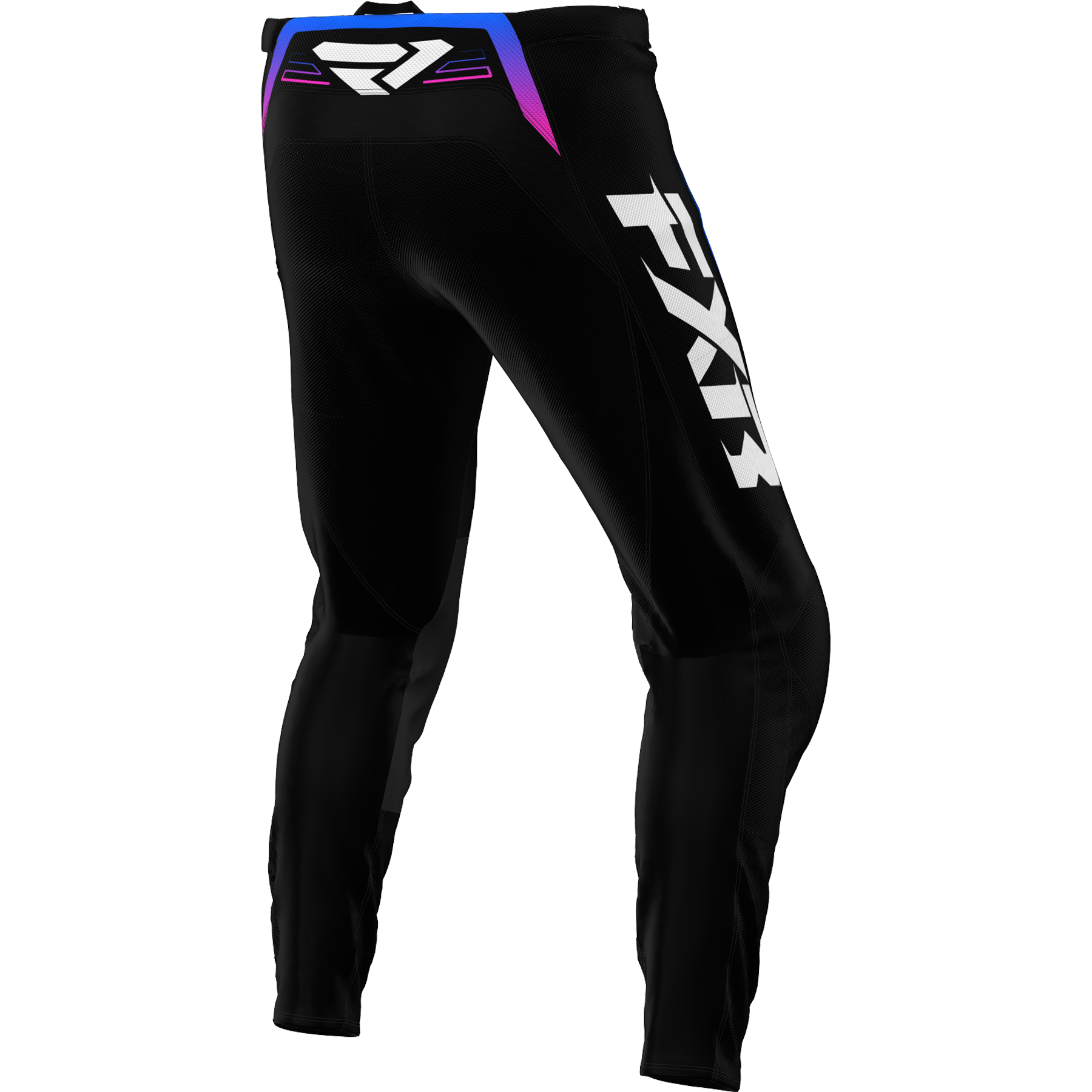 FXR YOUTH Clutch MX Pant 2025 Black/Blue/Pink