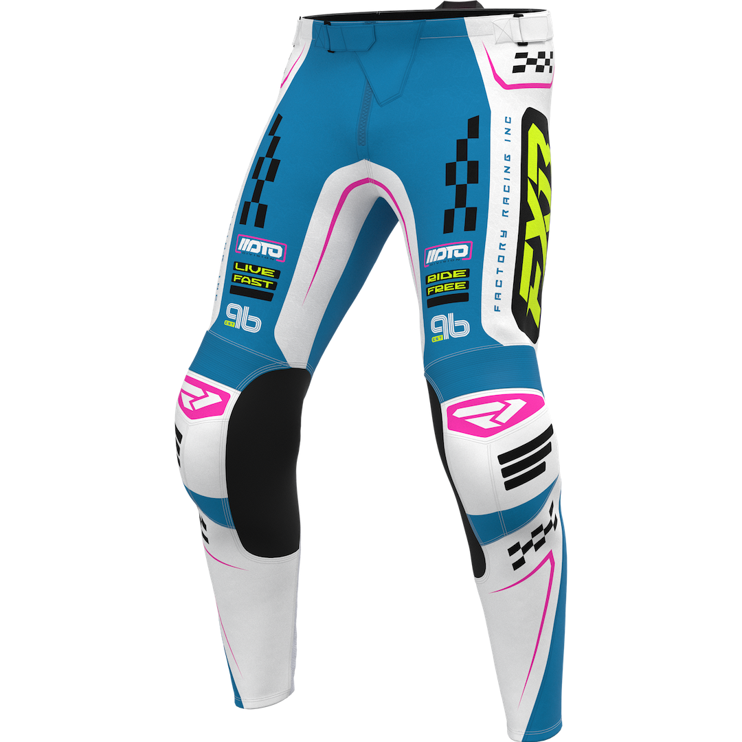 FXR Clutch Pro MX Pant 2027 Cerulean/White/Pink