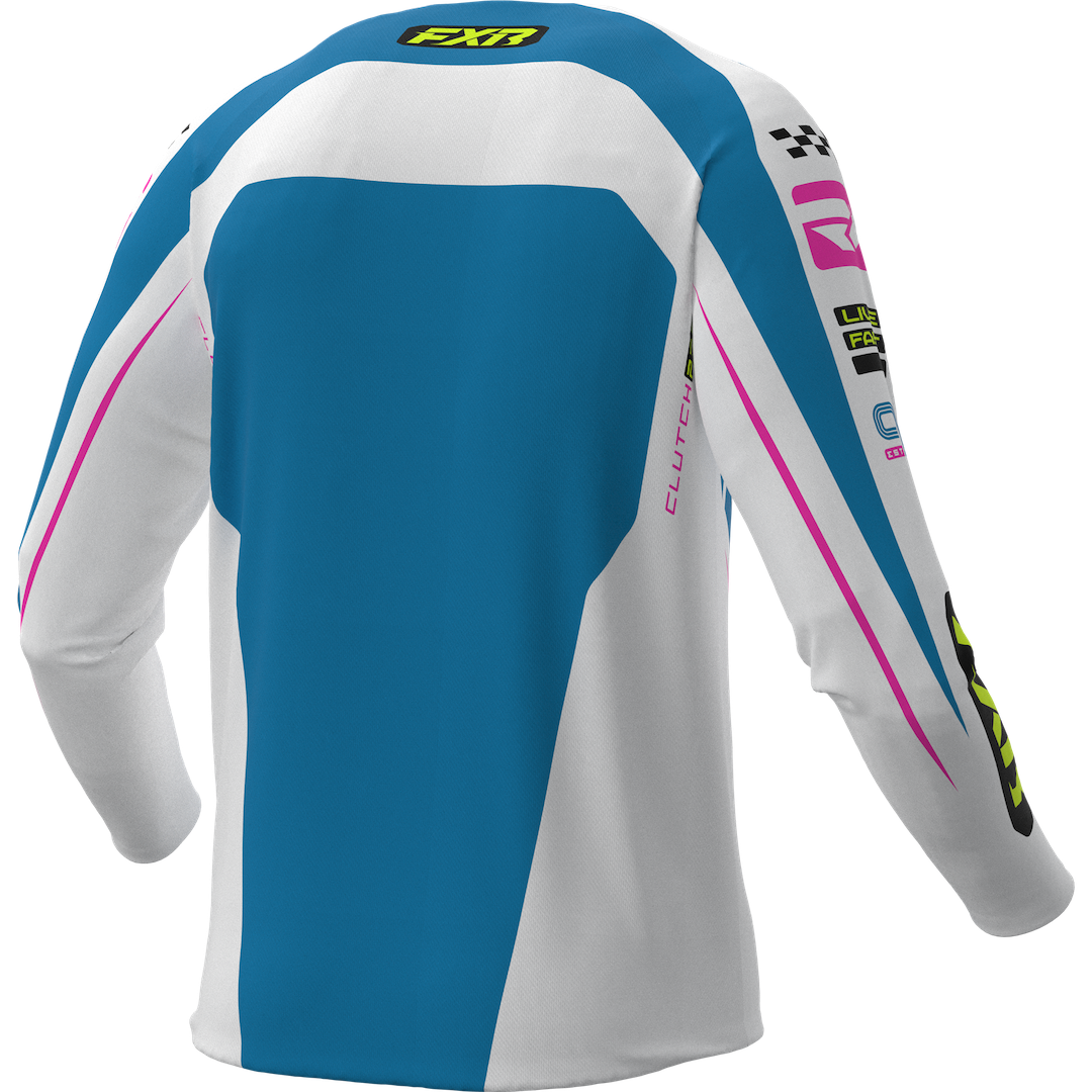 FXR Clutch Pro MX Jersey 2027 Cerulean/White/Pink