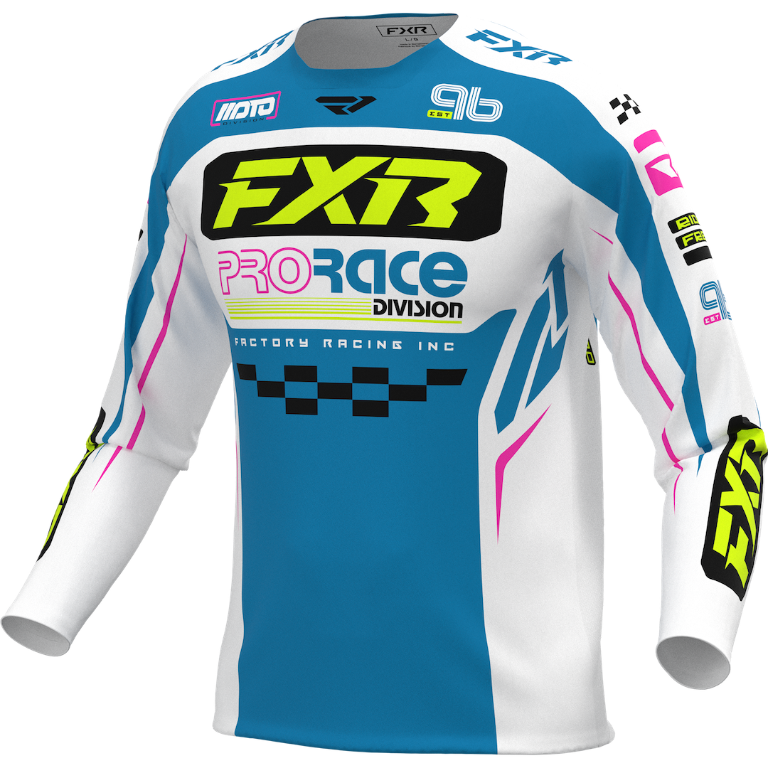 FXR Clutch Pro MX Jersey 2027 Cerulean/White/Pink