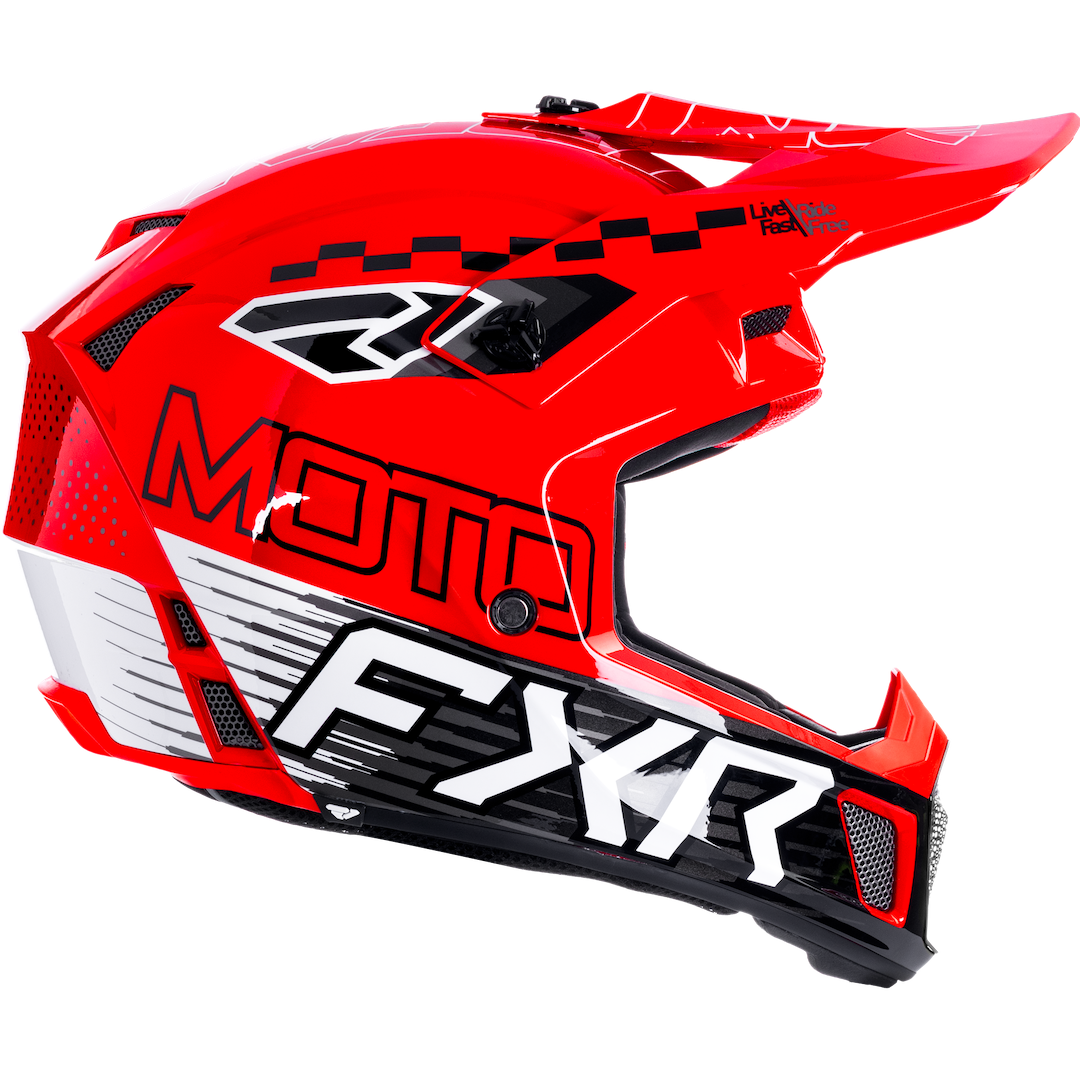 FXR Clutch Race Div MX Helmet 2026 Red