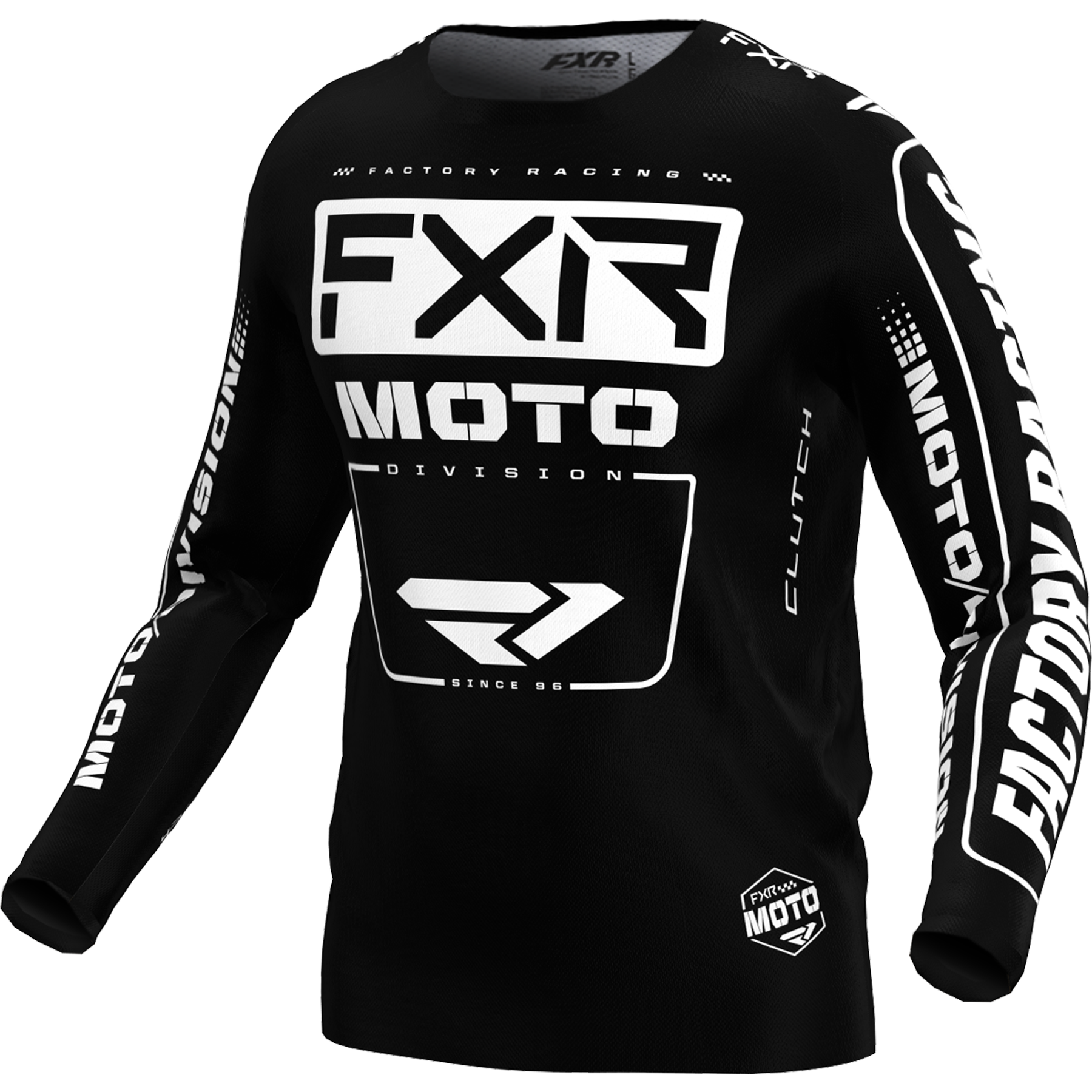 FXR Clutch MX Jersey 2024 Black/White