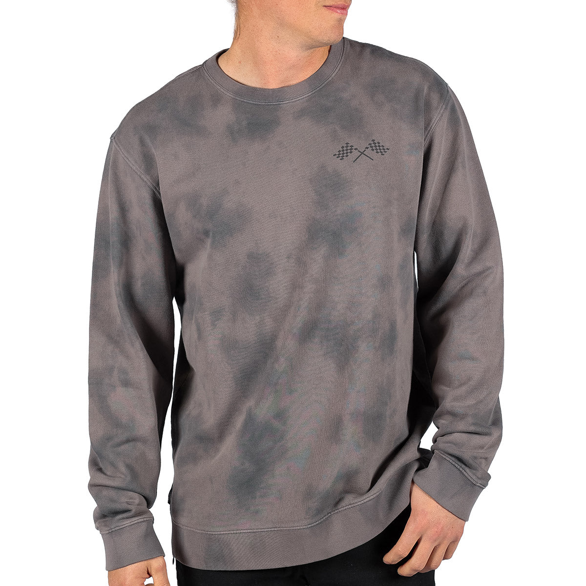Fasthouse Crossroad Crew Neck Pullover - Shadow Crystal Wash