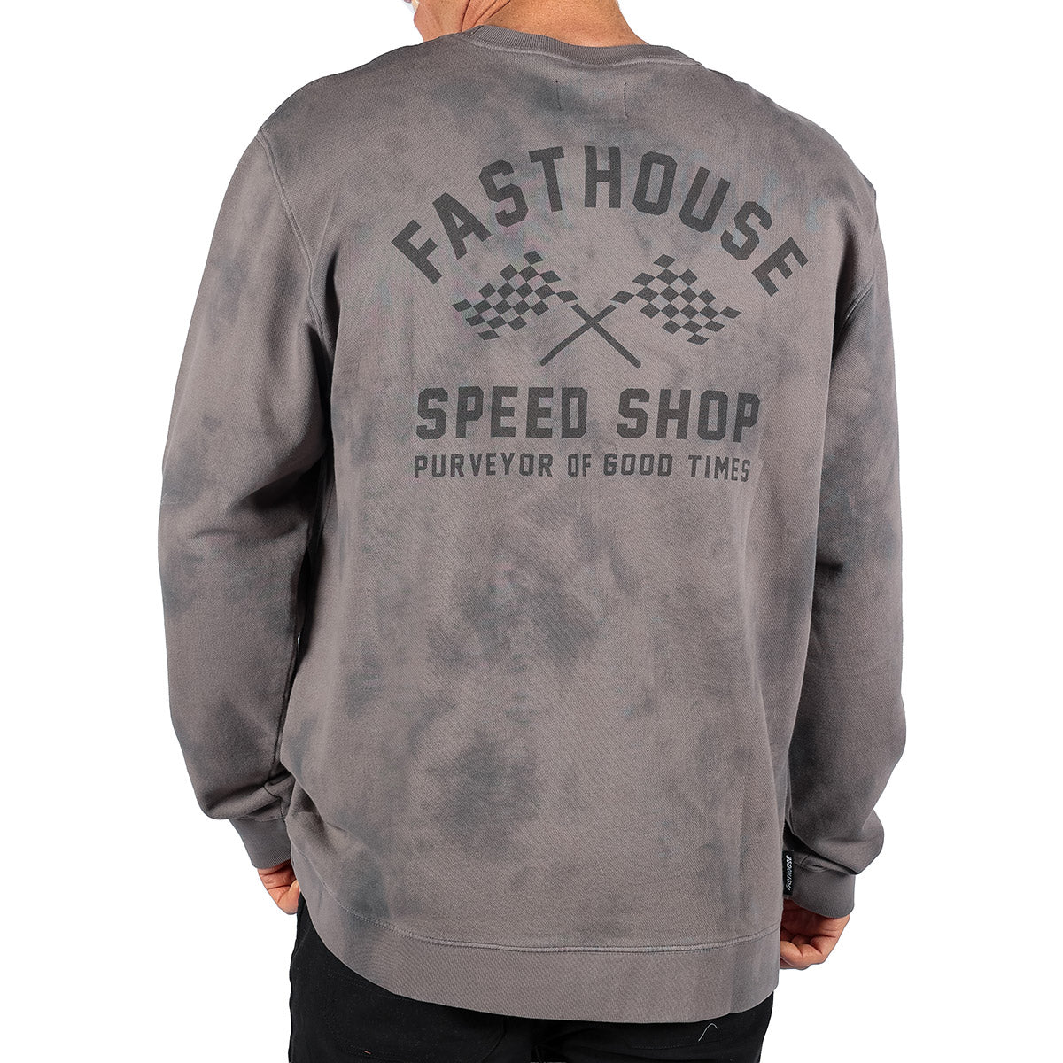 Fasthouse Crossroad Crew Neck Pullover - Shadow Crystal Wash