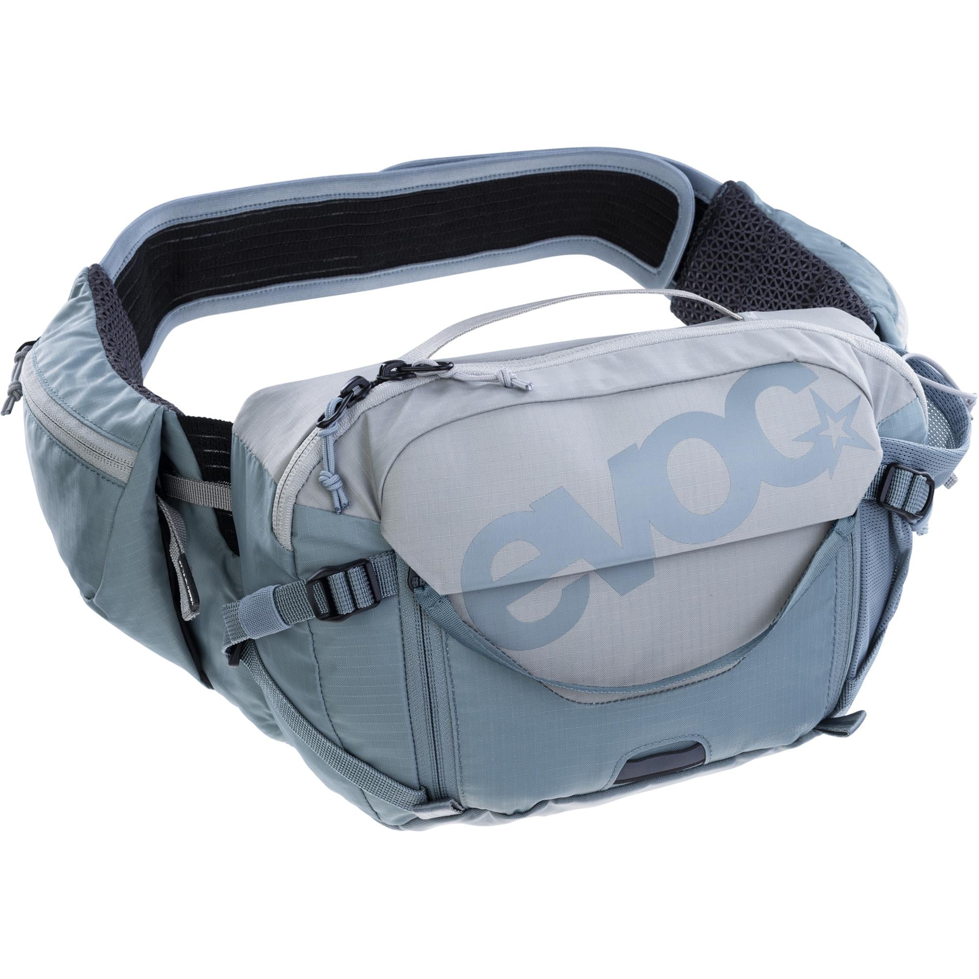 EVOC Hip Pack Pro Hydration Pack 3L With 1.5L Bladder Stone/Steel