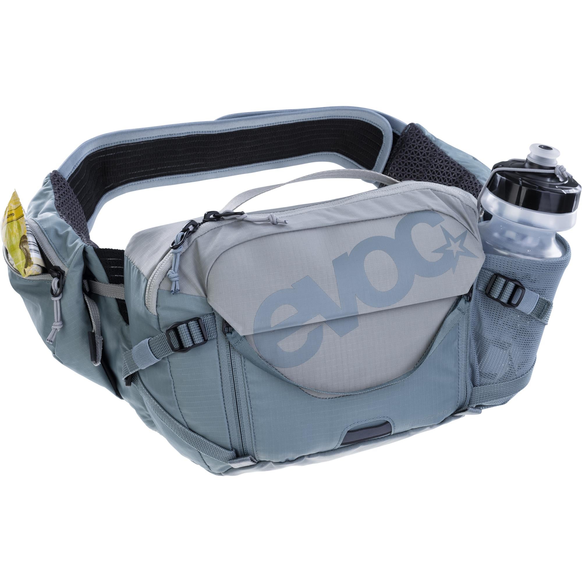 EVOC Hip Pack Pro Hydration Pack 3L With 1.5L Bladder Stone/Steel