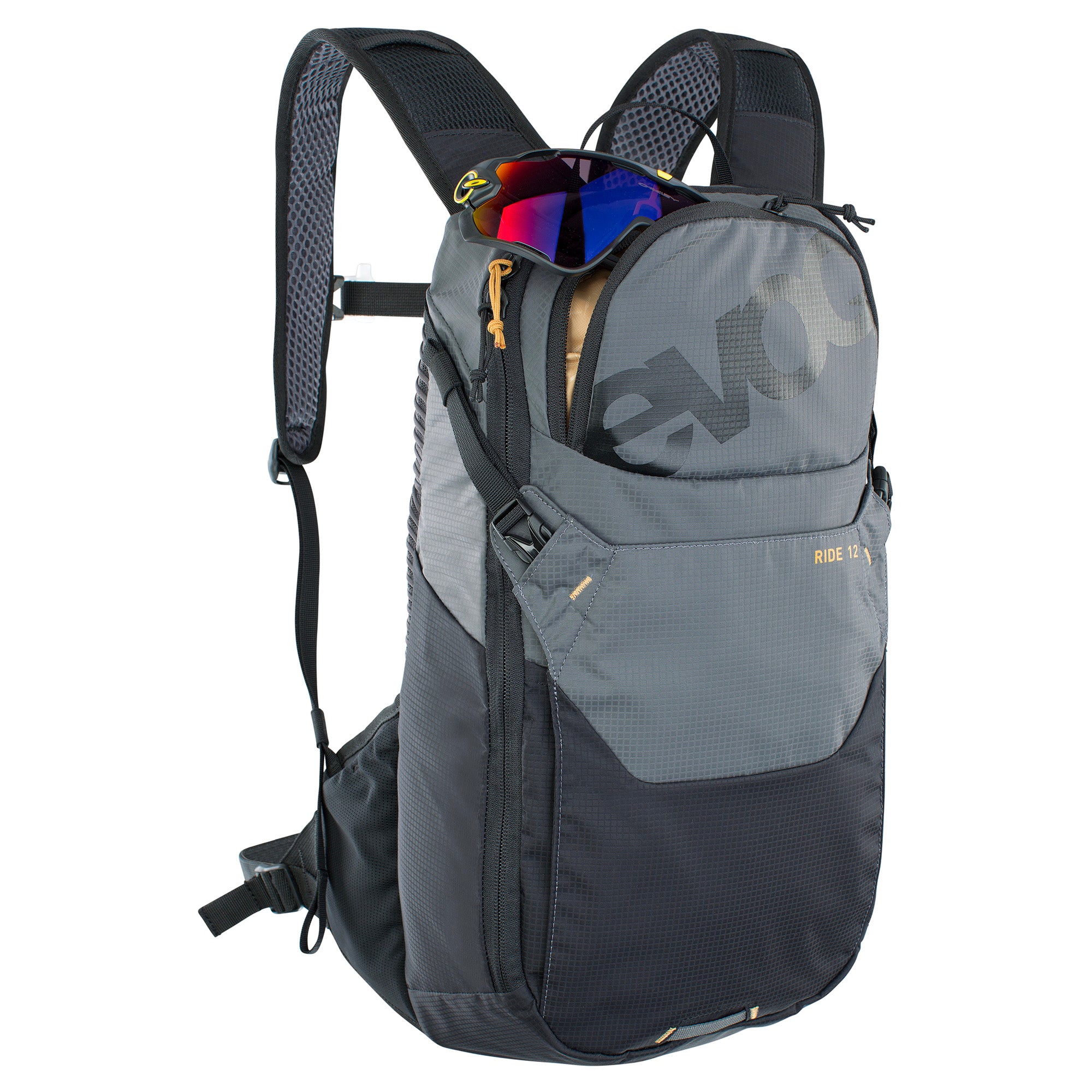 EVOC Ride Performance Backpack 12L With 2L Hydration Bladder Carbon Grey/Black