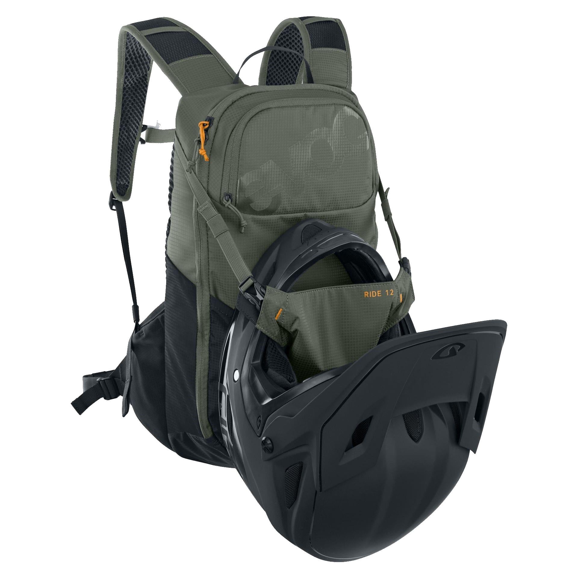 EVOC Ride Performance Backpack 12L With 2L Hydration Bladder Dark Olive/Black