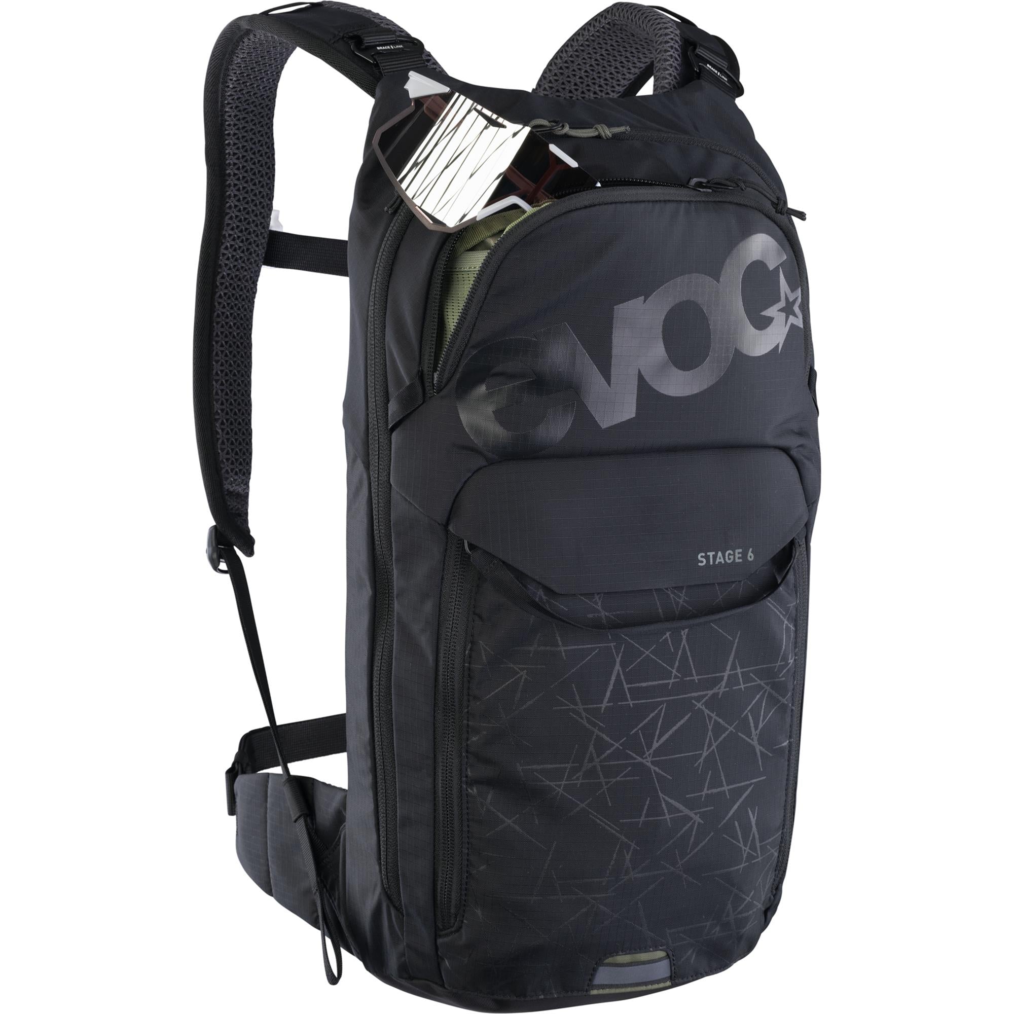 EVOC Stage Performance Backpack 6L With 2L Hydration Bladder Black