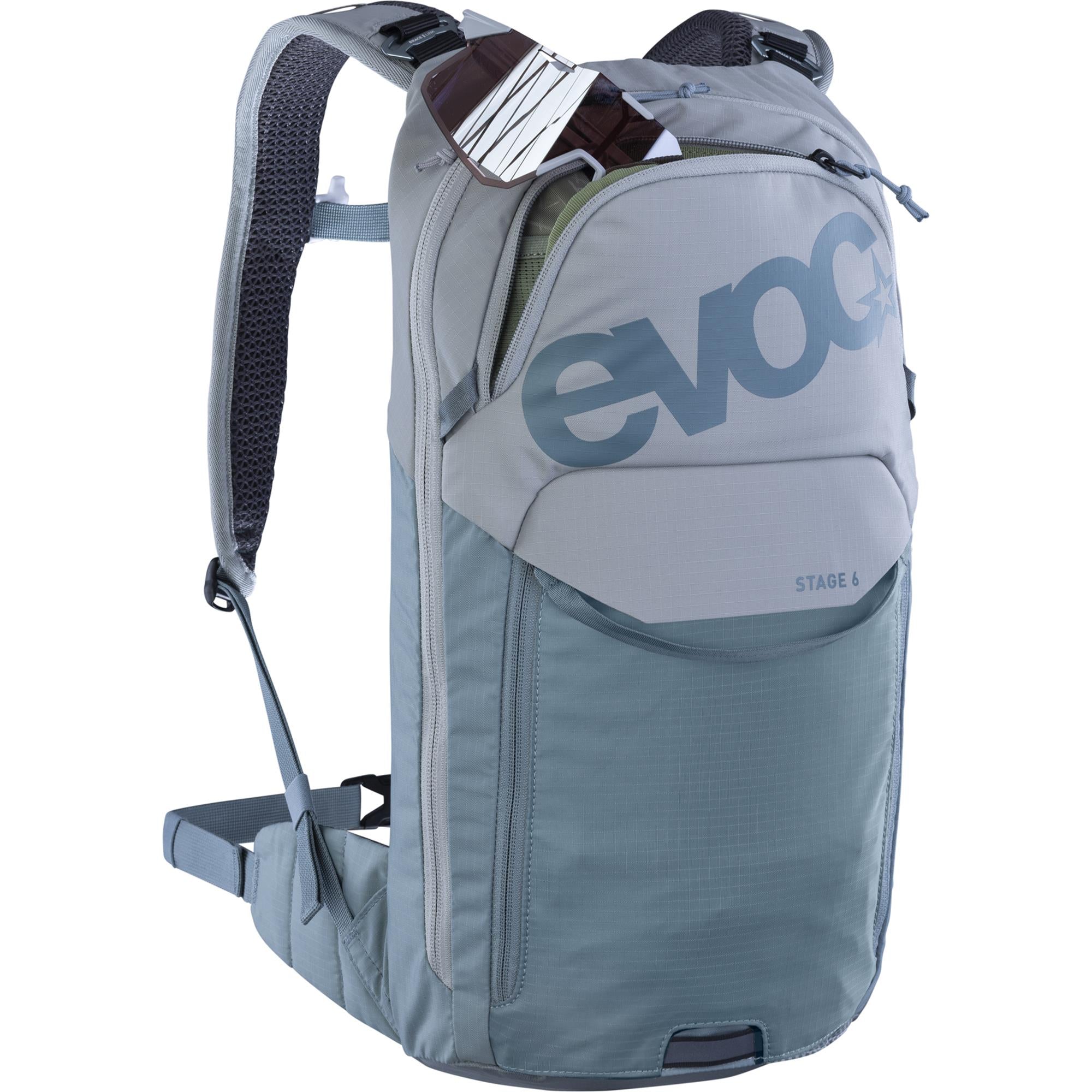 EVOC Stage Performance Backpack 6L With 2L Hydration Bladder Stone/Steel